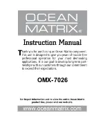 Ocean Matrix OMX-7026 Instruction Manual preview