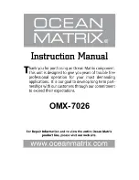 Ocean Matrix OMX-7026 Instruction Manual предпросмотр