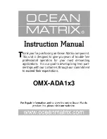 Ocean Matrix OMX-ADA1x3 Instruction Manual предпросмотр