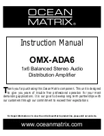 Ocean Matrix OMX-ADA6 Instruction Manual предпросмотр