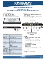 Ocean Matrix OMX-HDMI-1X4-4K2 Installation & Specifications предпросмотр