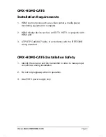 Предварительный просмотр 3 страницы Ocean Matrix OMX-HDMI-CAT6 User Manual