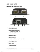 Предварительный просмотр 4 страницы Ocean Matrix OMX-HDMI-CAT6 User Manual