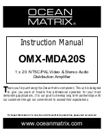 Ocean Matrix OMX-MDA20S Instruction Manual предпросмотр