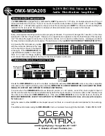 Preview for 3 page of Ocean Matrix OMX-MDA20S Instruction Manual