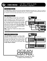 Предварительный просмотр 3 страницы Ocean Matrix OMX-MDA6 Instruction Manual