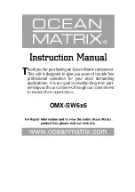 Ocean Matrix OMX-SW6x6 Instruction Manual предпросмотр