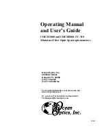 Ocean Optics CHEM2000-UV-VIS Operating Manual And User Manual preview