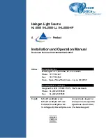 Ocean Optics HL-2000 Installation And Operation Manual preview