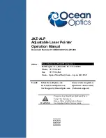 Preview for 1 page of Ocean Optics JAZ-ALP Operation Manual