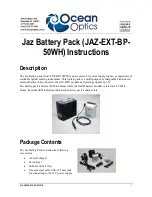 Ocean Optics JAZ-EXT-BP50WH Instructions preview