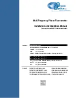 Preview for 1 page of Ocean Optics MFPF100-1 Installation And Operation Manual