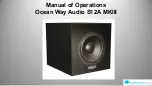 Preview for 1 page of Ocean Way Audio S12A MKIII Manual Of Operations