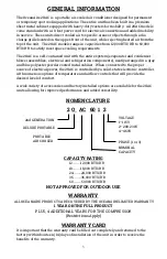 Preview for 3 page of OCEANAIRE 2OAC Series Installation And Service Manual