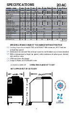 Preview for 4 page of OCEANAIRE 2OAC Series Installation And Service Manual