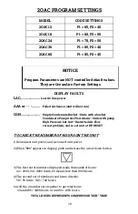 Preview for 20 page of OCEANAIRE 2OAC Series Installation And Service Manual