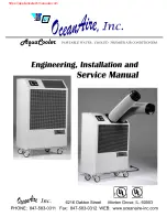 OCEANAIRE AquaCooler OWC1211 Engineering, Installation And Service Manual preview