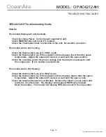 Preview for 10 page of OCEANAIRE OPAC4212AH Engineering, Installation And Service Manual