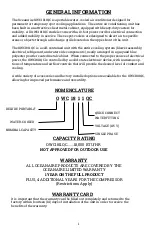 Preview for 3 page of OCEANAIRE OWC1811QC Engineering, Installation And Service Manual