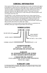 Preview for 3 page of OCEANAIRE OWC6012QC Engineering, Installation And Service Manual