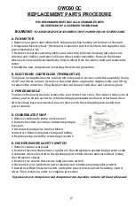 Preview for 19 page of OCEANAIRE OWC6012QC Engineering, Installation And Service Manual