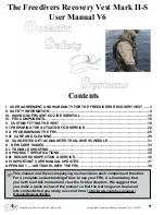 Oceanic Safety Systems Freedivers Recovery Vest Mark II-S User Manual предпросмотр