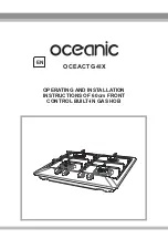 Oceanic OCEACTG4IX Operating And Installation Instructions preview