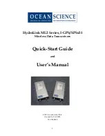 Preview for 1 page of Oceanscience HydroLink ML2 Series Quick Start Manual