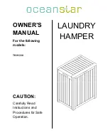 Oceanstar LAUNDRY HAMPER TRH1330 Owner'S Manual preview