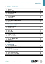 Предварительный просмотр 3 страницы OCEM DIAM3200 IGBT Use And Maintenance Manual