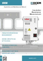 Preview for 1 page of OCEM IRM Operation And Maintenance Manual