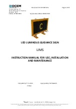 Предварительный просмотр 1 страницы OCEM LIMS Instruction Manual For Use, Installation And Maintenance