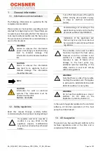 Preview for 4 page of Ochsner AIR BASIC 109 Operating Manual/Installation Manual