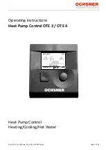 Ochsner OTE 3 Operating Instructions Manual preview