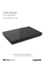 Предварительный просмотр 1 страницы Ocilion IPTV Technologies P550 Switch Instructions For Use Manual