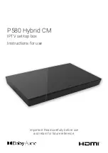 Ocilion IPTV Technologies P580 Hybrid CM Instructions For Use Manual preview