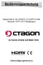 Octagon SF8008SUPREMETWIN User Manual preview