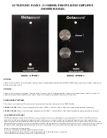 Octasound RAAX2 Owner'S Manual preview