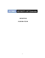 Octava HD70STP-EX Installation Manual preview