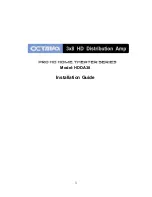 Preview for 1 page of Octava HDDA38 Installation Manual