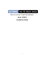 Octava HDMX42 PRO HD HOME Theater Series Installation Manual предпросмотр