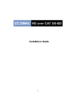 Octava HDOCAT-BD Installation Manual preview
