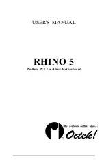 Octek RHINO 5 User Manual предпросмотр