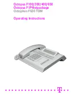 Octopus F100 Operating Instructions Manual предпросмотр