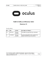 OCULUS HM-A Health And Safety And Warranty Manual preview