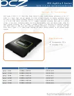 Preview for 1 page of OCZ AGILITY 2 - DATASHEET 2 Datasheet