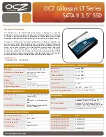 OCZ COLOSSUS LT SATA II 3.5 SSD Datasheet preview