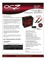 Предварительный просмотр 1 страницы OCZ FATALITY 750W Datasheet