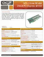 Preview for 1 page of OCZ Z-DRIVE R2 E84 256GB PCI-EXPRESS X8 SSD Datasheet