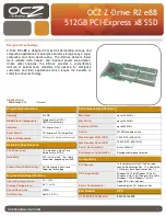 Preview for 1 page of OCZ Z-DRIVE R2 E88 512GB PCI-EXPRESS X8 SSD User Manual